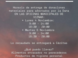 Entrega de donaciones y materiales para los afectados por la dana