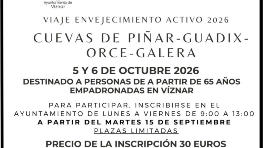 Viaje Envejecimiento Activo 2026