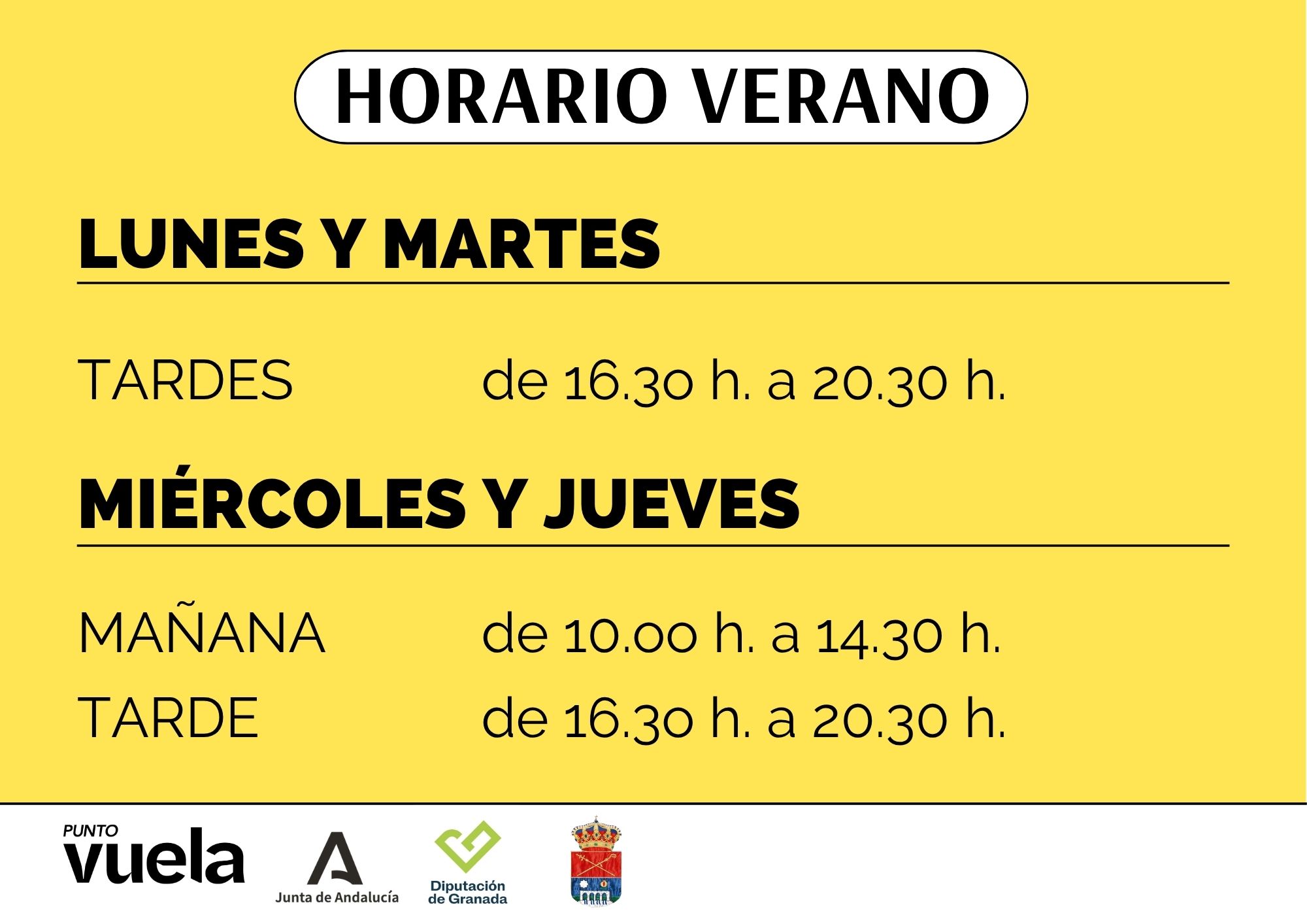 Horario Verano 2025 PuntoVuelaViznar