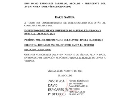 Impuesto sobre bienes inmuebles de naturaleza urbana y rústica, ejercicio 2024