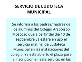 Servicio de Ludoteca Municipal