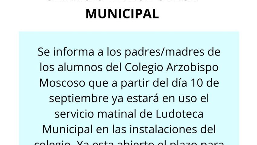 Servicio de Ludoteca Municipal