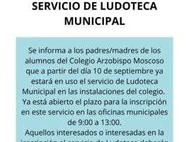 Servicio de Ludoteca Municipal