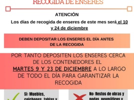 Aviso de recogida de enseres y ofibús de Caixabank Diciembre 2025