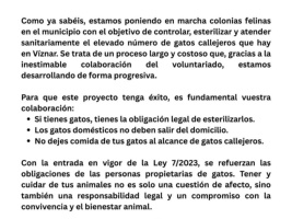 Aviso Propietarios Gatos